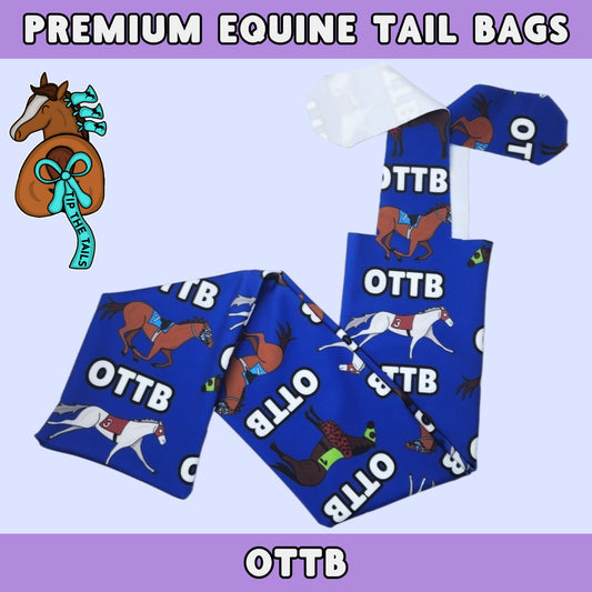 OTTB Equine Tail Bag, Thoroughbred Horse Tailbag for Equestrian Gifts, Race Horse Tail Protection and Mane Bags for OTTB Horse Lovers