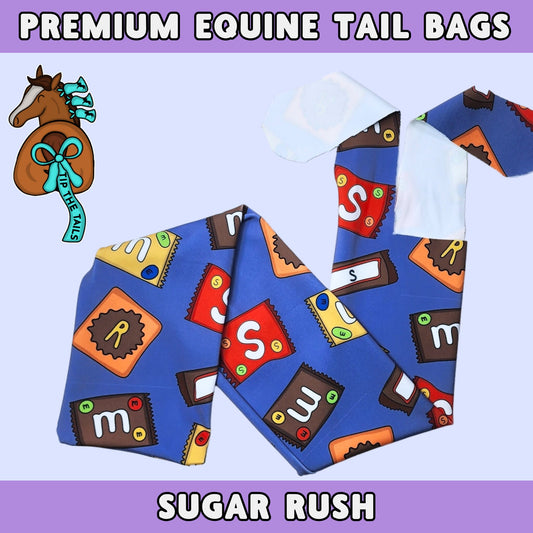 Sugar Rush Equine Tail Bag | Candy Themed Horse Tailbag for Equestrian Gifts | Pony Gear for Mane and Tail Protection | Cute Equine Tack