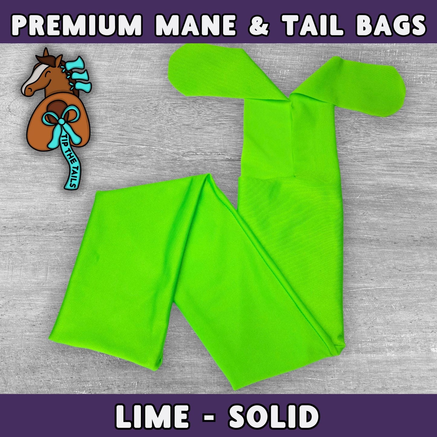 Solid Lime Green Equine Tail Bag