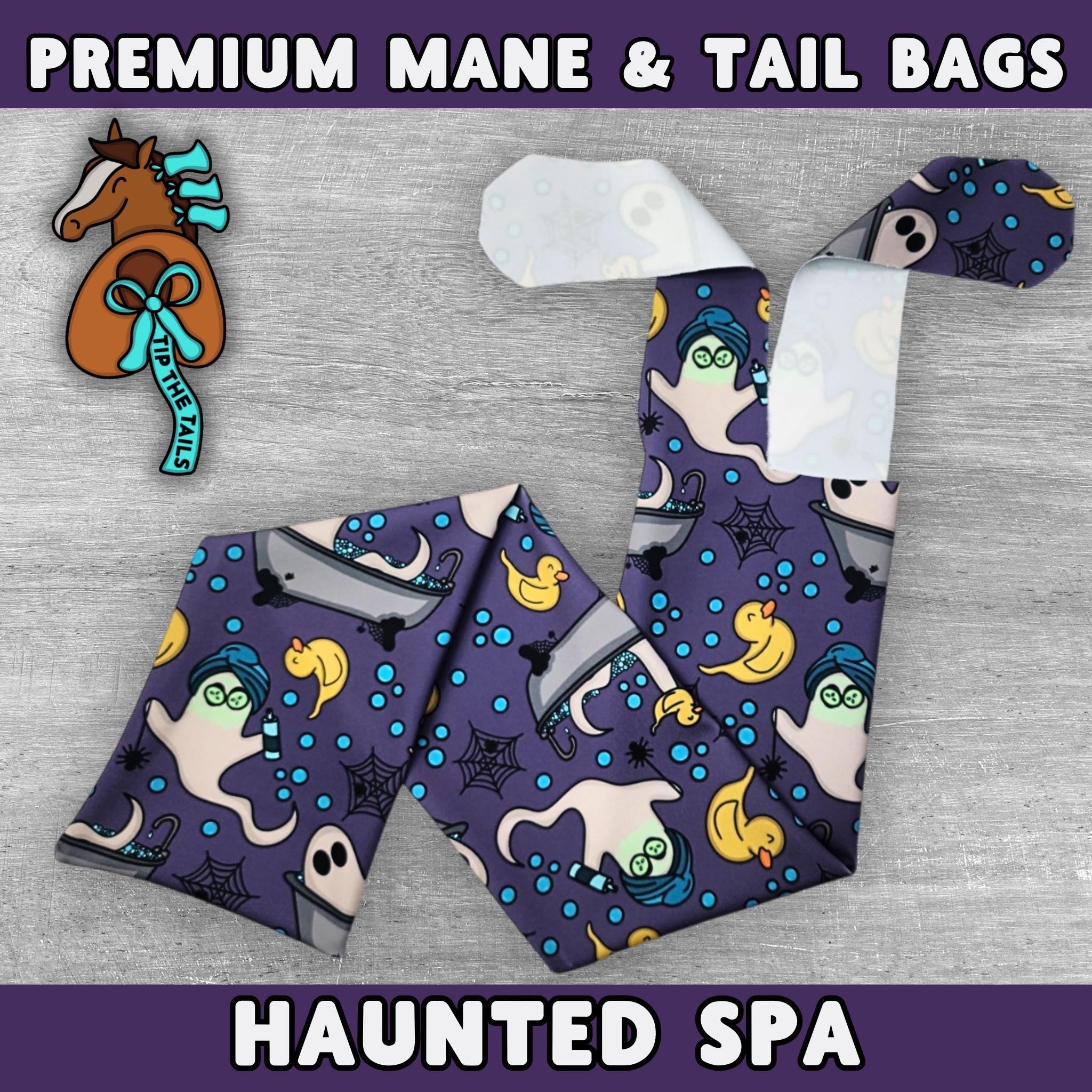 Haunted Spa Halloween Equine Tail Bag