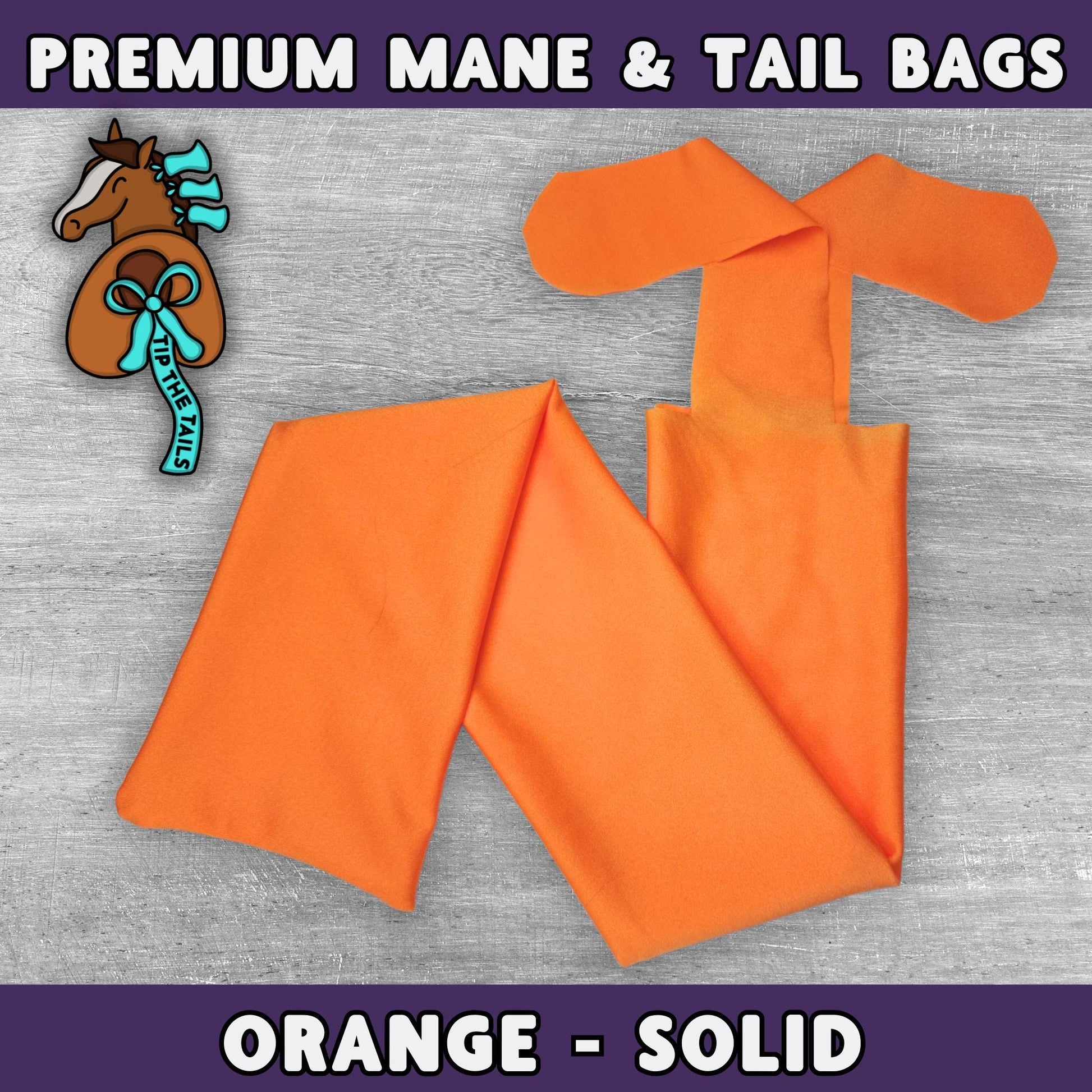 Solid Orange Equine Tail Bag