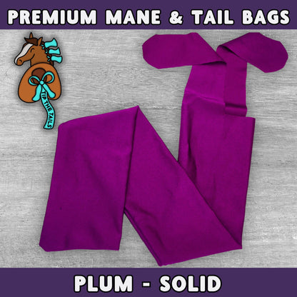 Solid Plum Equine Tail Bag