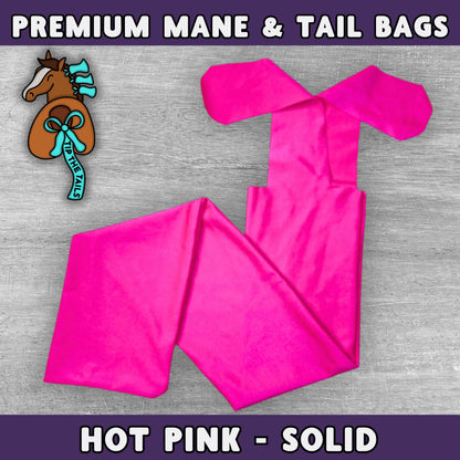 Solid Hot Pink Equine Tail Bag