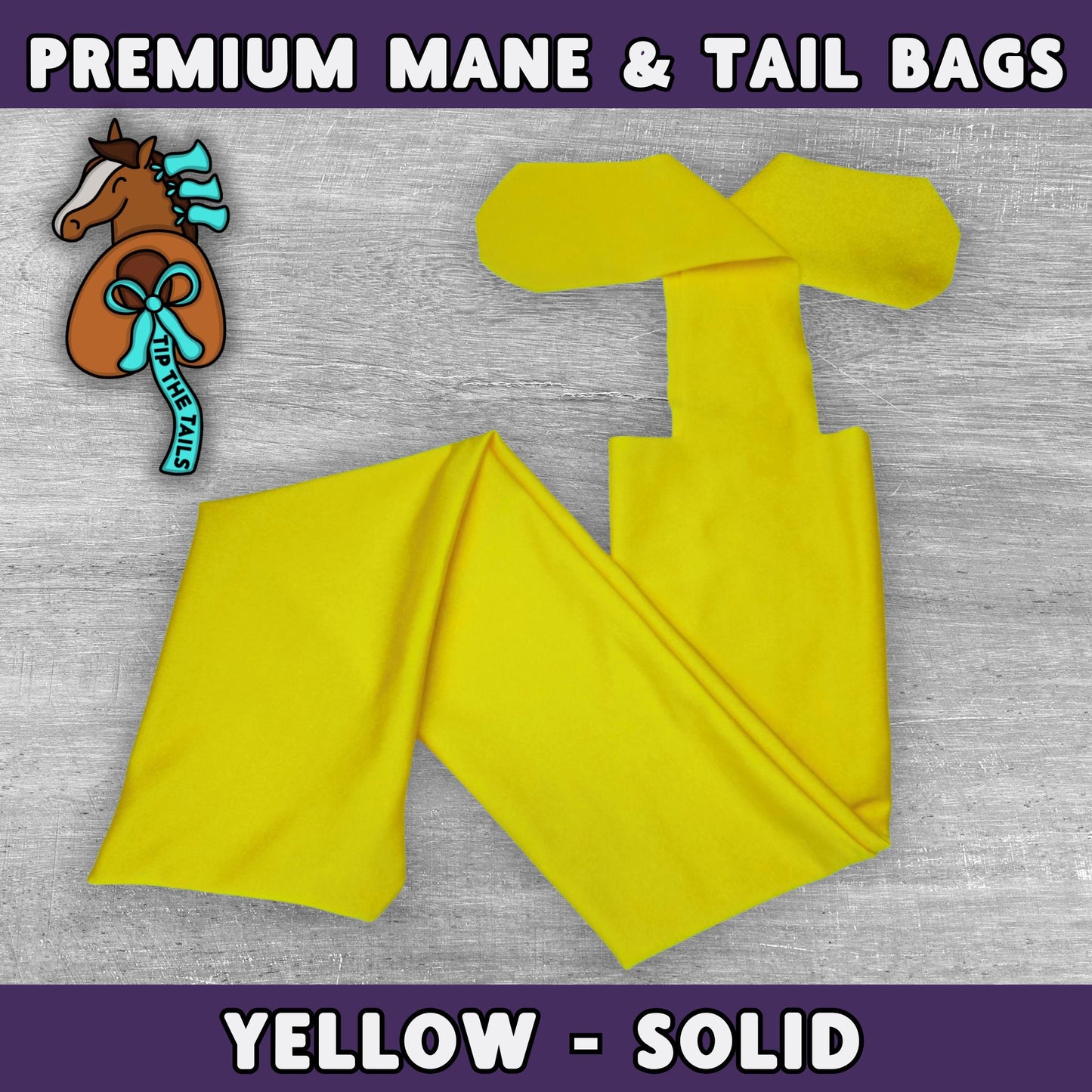 Solid Yellow Equine Tail Bag