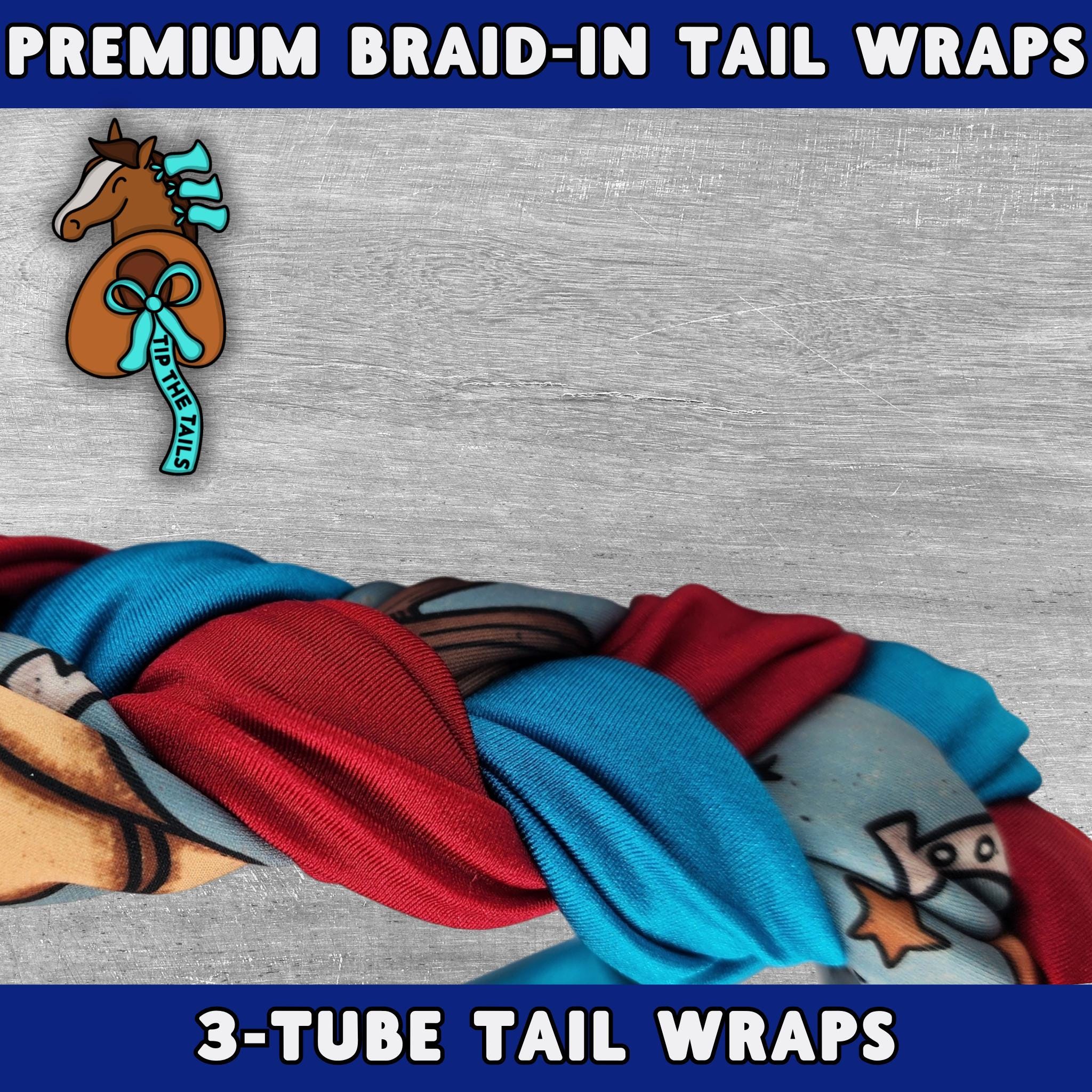 Western Cowboy 3-Tube Braid-In Tail Wrap