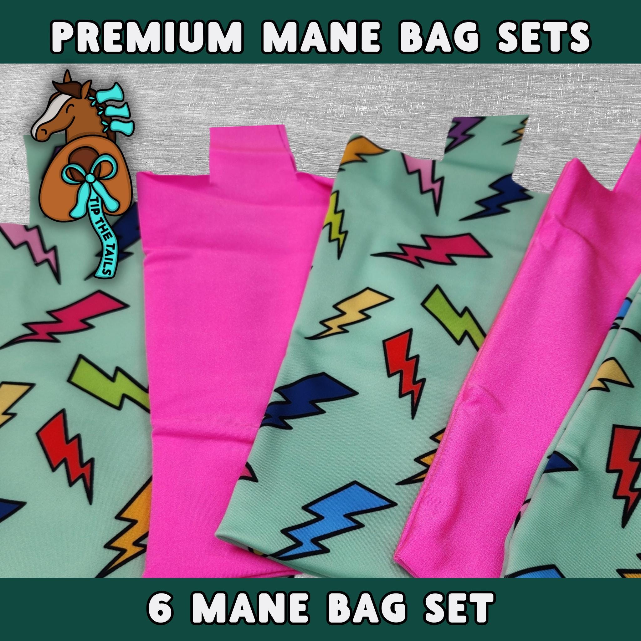 Pink Lightning Equine Mane Bag Set