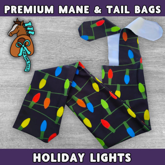 Holiday Lights Equine Tail Bag