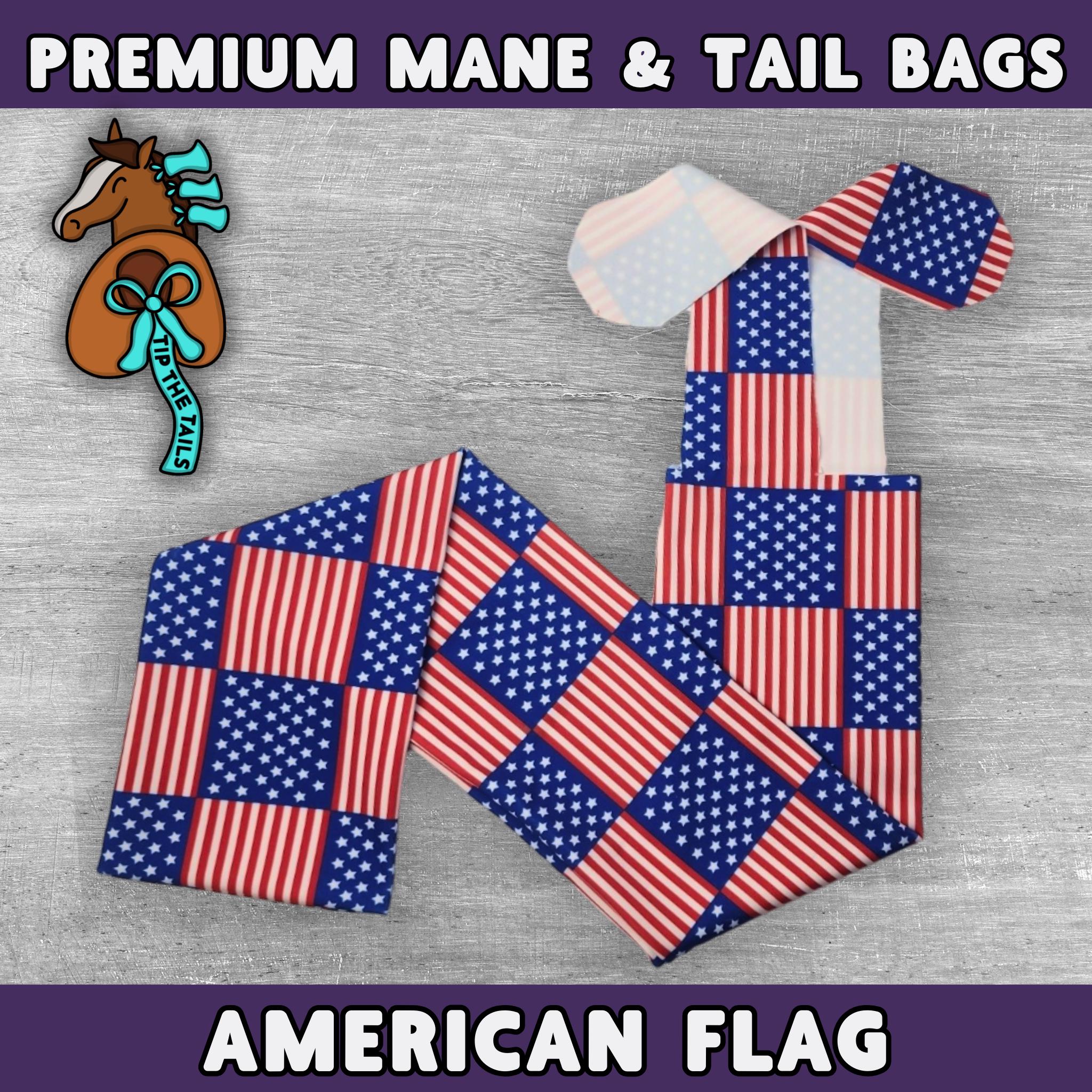 American Flag Equine Tail Bag