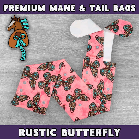 Rustic Butterfly Equine Tail Bag