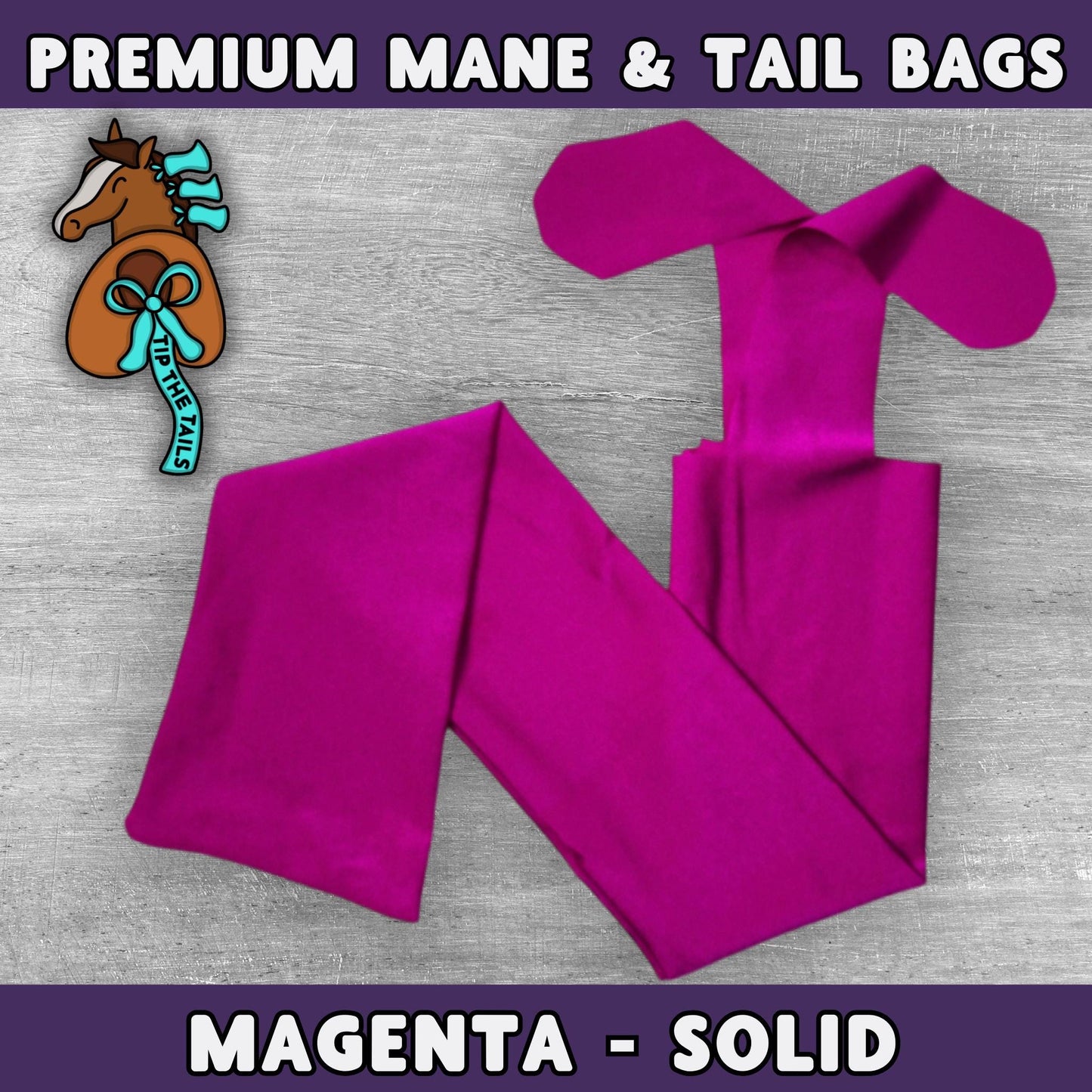 Solid Magenta Equine Tail Bag