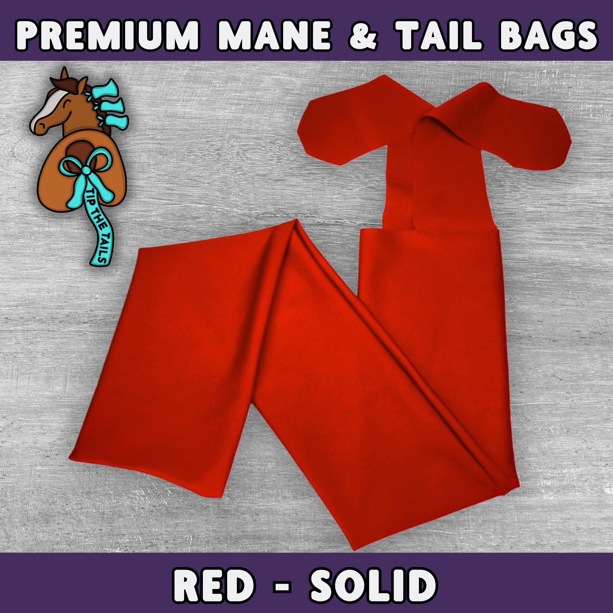 Solid Red Equine Tail Bag