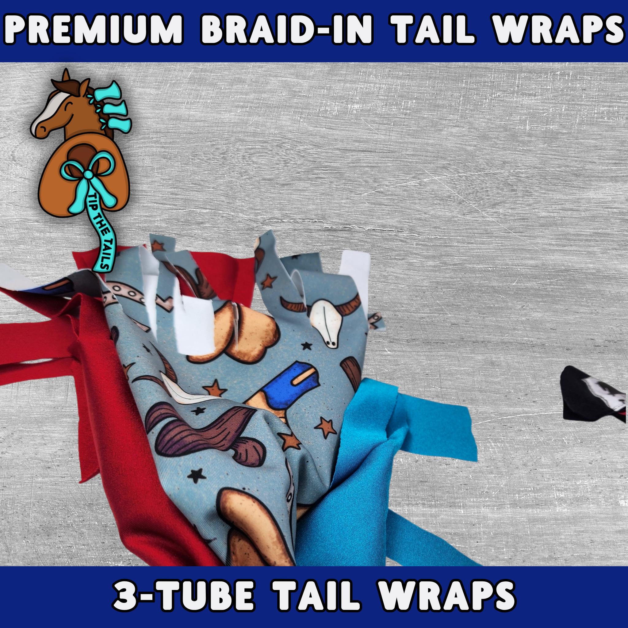 Western Cowboy 3-Tube Braid-In Tail Wrap