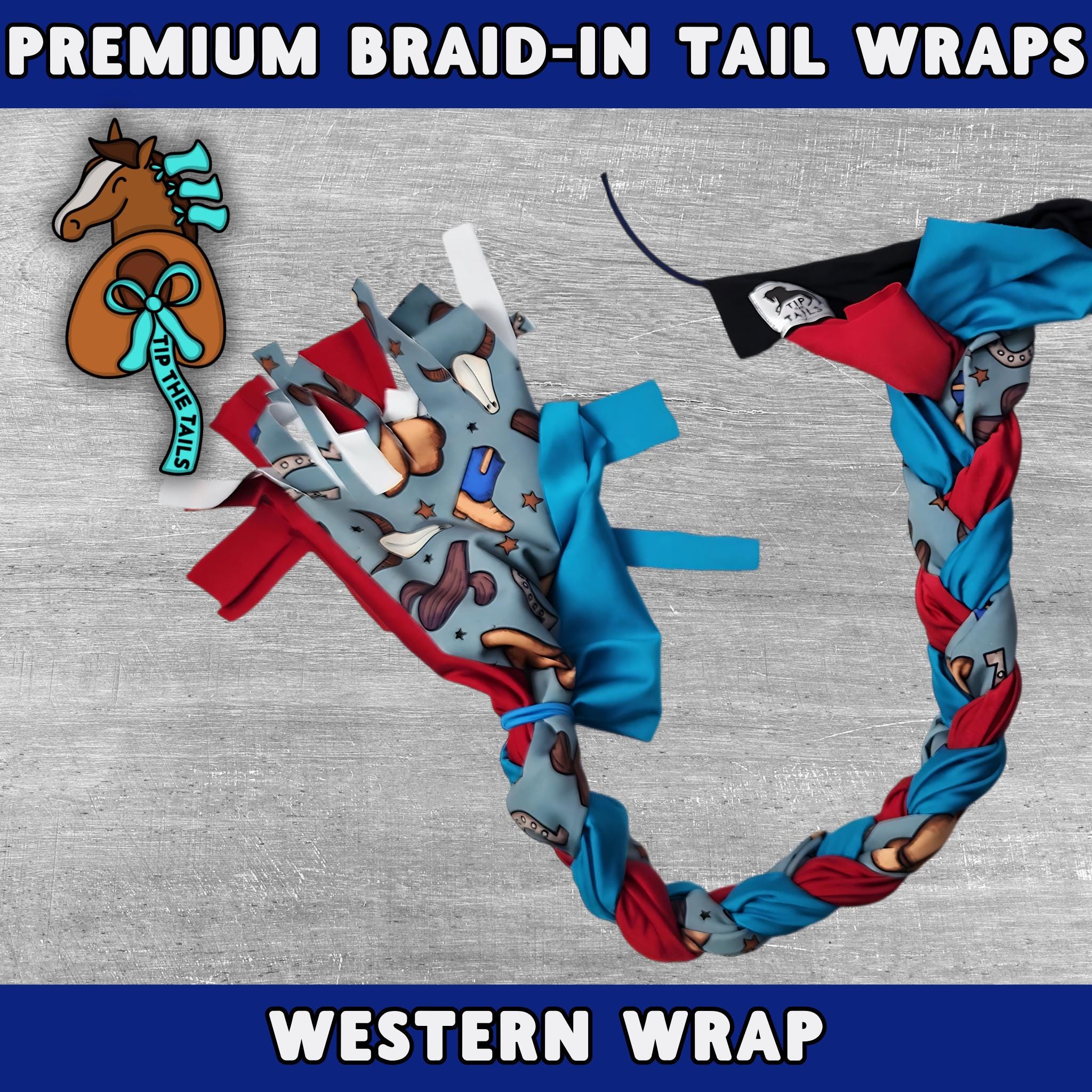 Western Cowboy 3-Tube Braid-In Tail Wrap