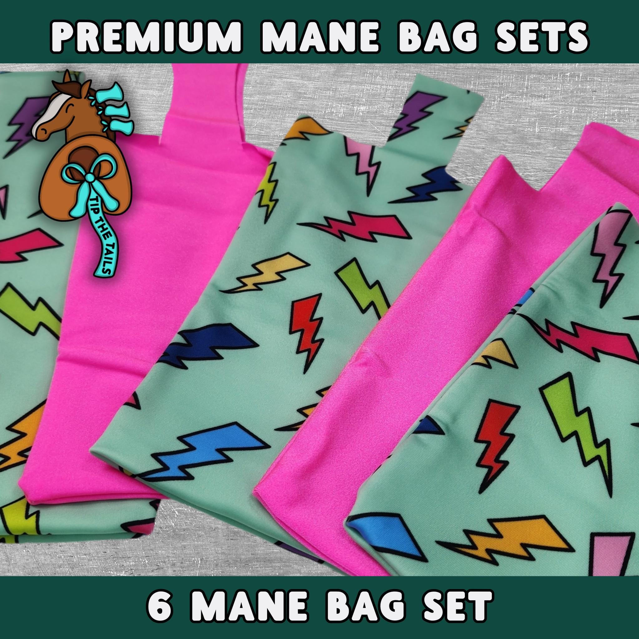 Pink Lightning Equine Mane Bag Set