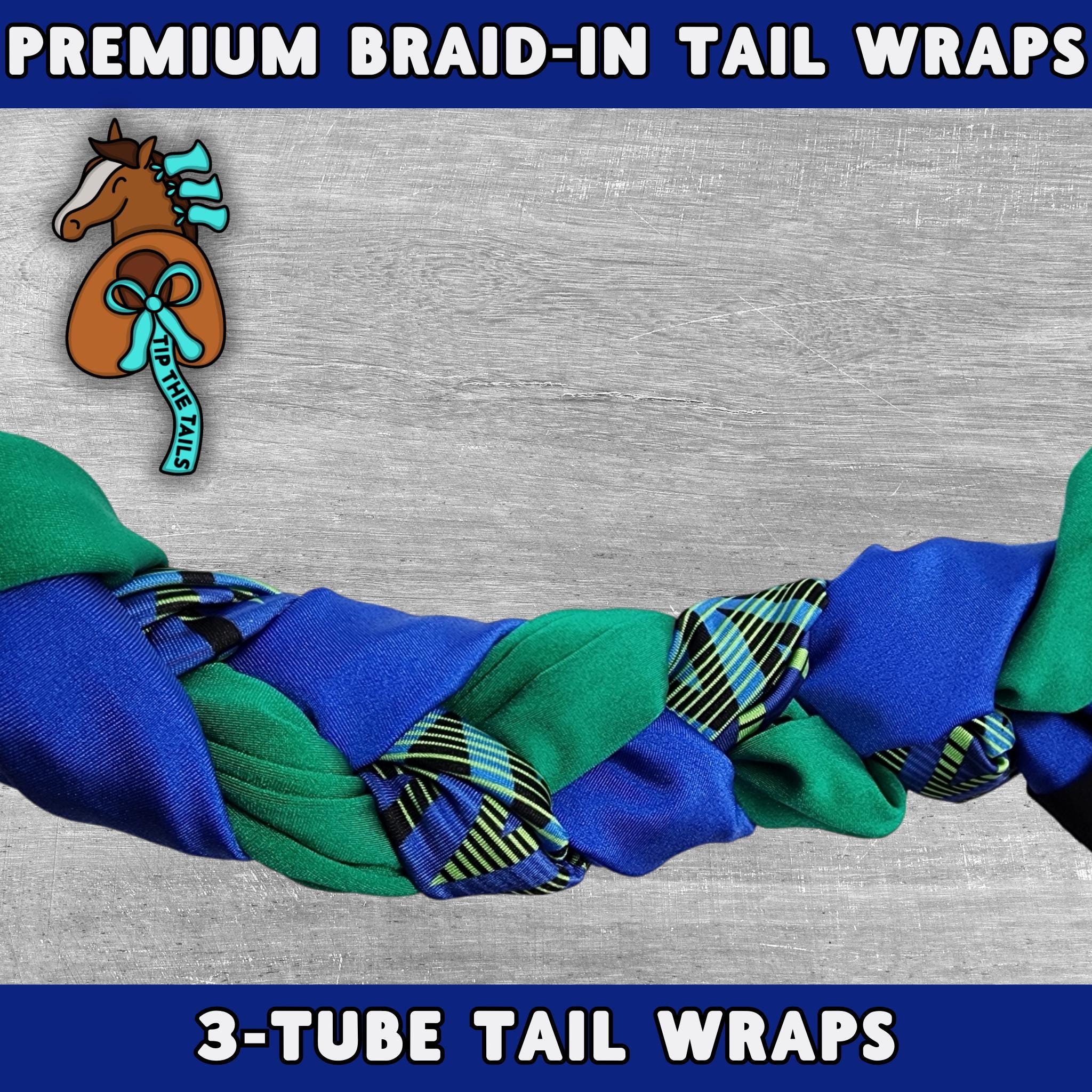 Zig Zag 3-Tube Braid-In Tail Wrap