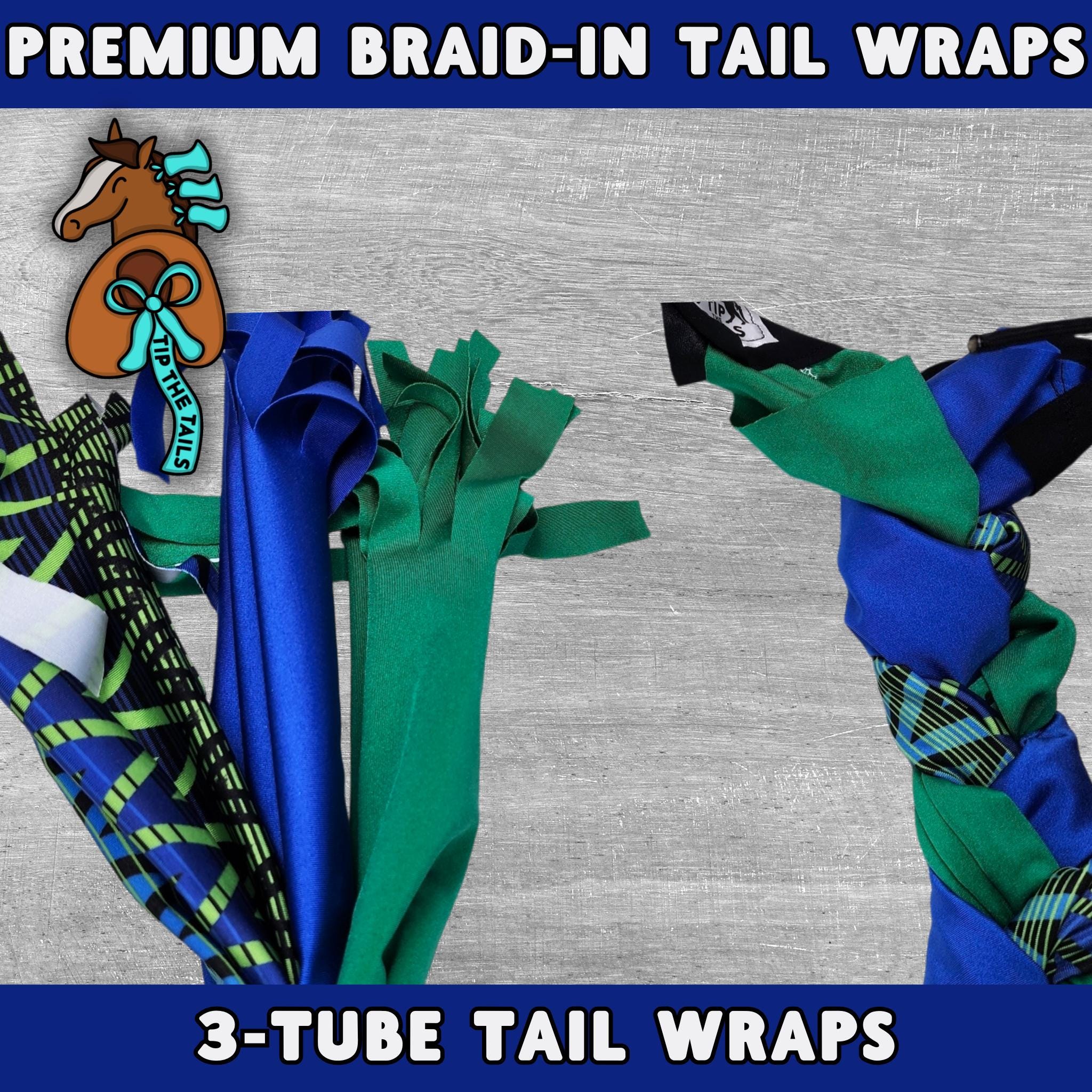 Zig Zag 3-Tube Braid-In Tail Wrap