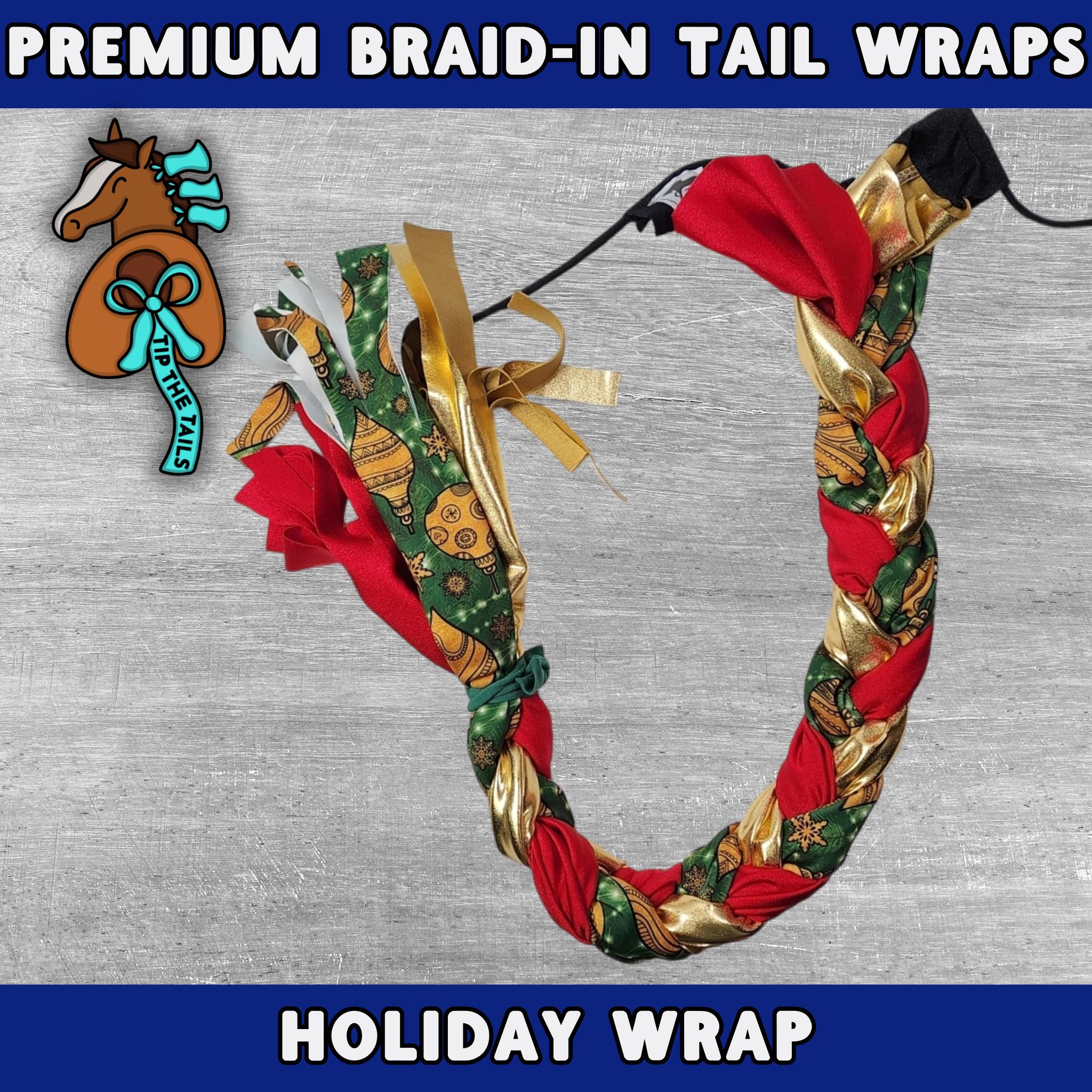 Holiday 3-Tube Braid-In Tail Wrap