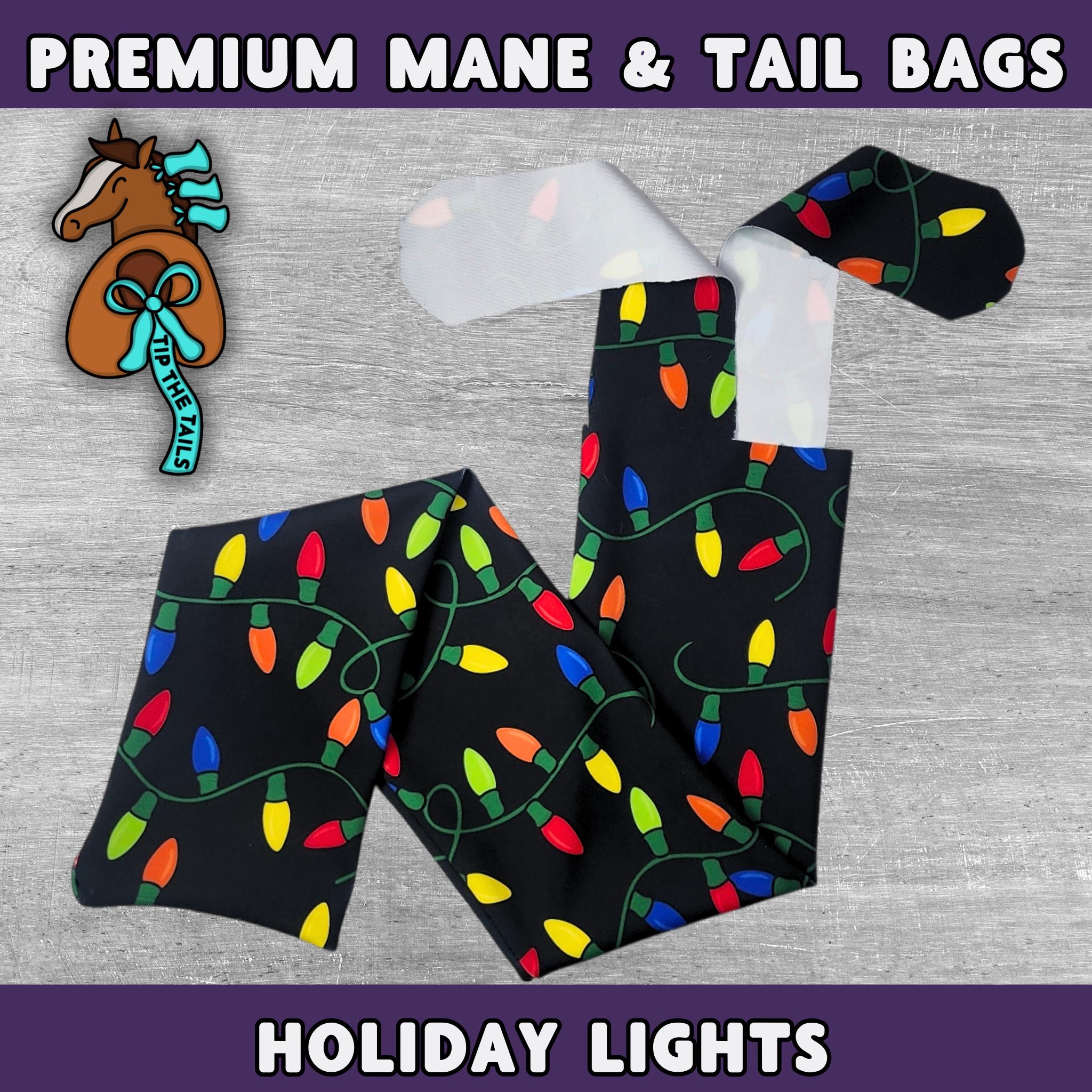 Holiday Lights Equine Tail Bag