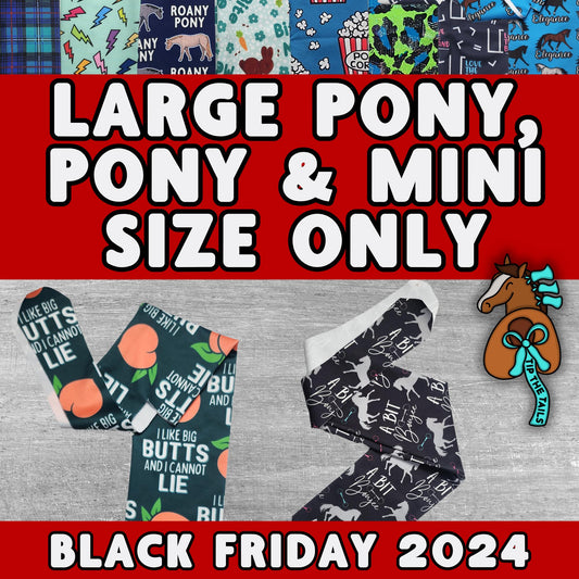 Large Pony & Smaller Tail Bags | Black Friday DEAL | Large Pony Size, Pony Size, or Miniature Size Equine Tack | Cyber Monday SALE Tail Bags