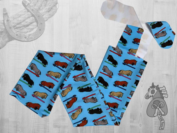 Blue Jumping Equine Tail Bag