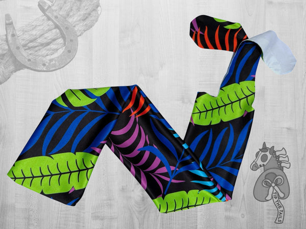 Tropical Colorful Leaf Equine Tail Bag