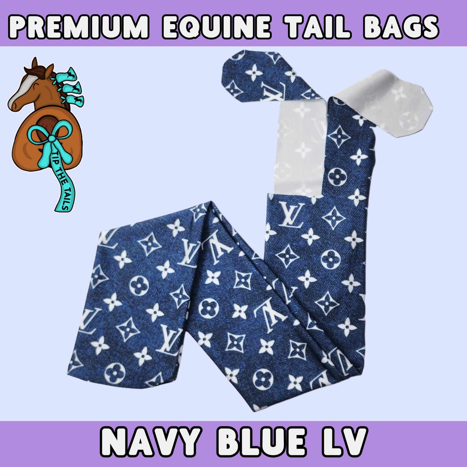 Light Denim LV Equine Tail Bag-Tip The Tails