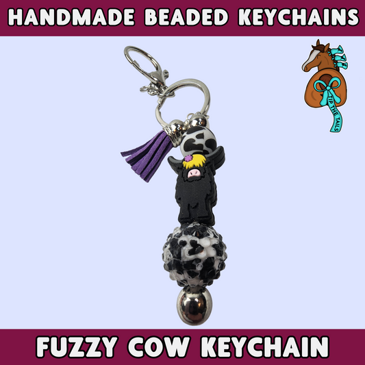 Longhair Cow Handmade Keychain-Tip The Tails