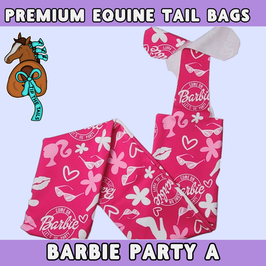 Pink Barbie Party A Equine Tail Bag-Tip The Tails