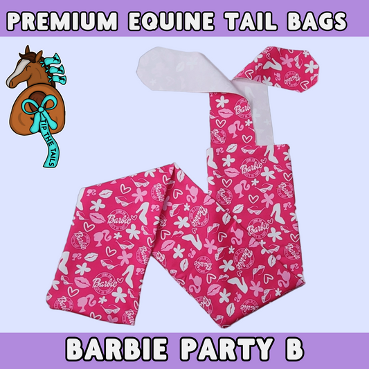 Pink Barbie Party B Equine Tail Bag-Tip The Tails