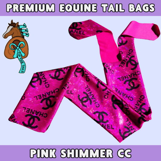 Pink Sparkle CC Equine Tail Bag-Tip The Tails
