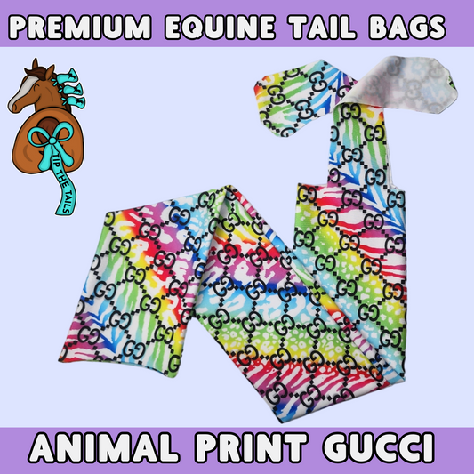 Rainbow Animal Print GG Equine Tail Bag-Tip The Tails