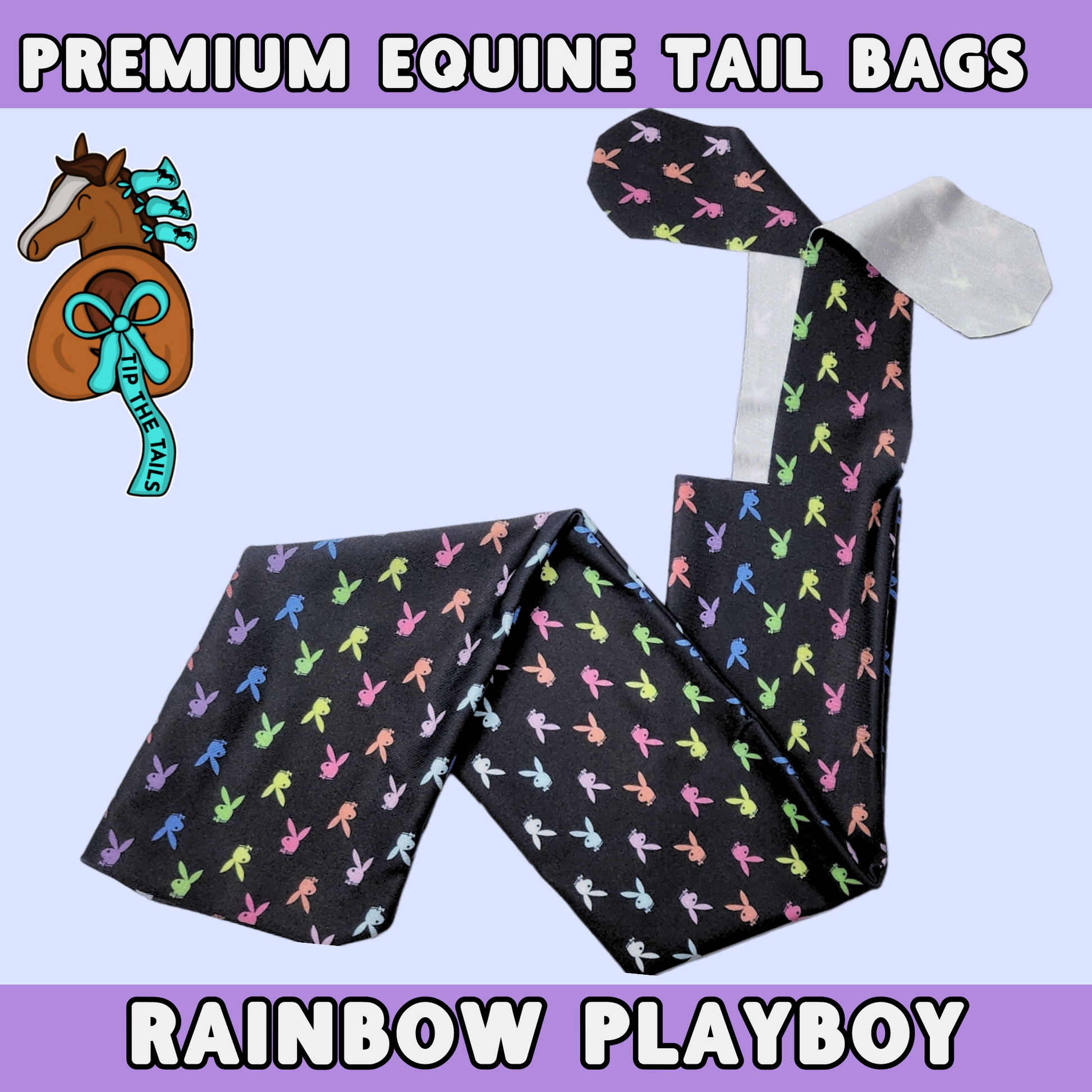 Rainbow Bunny Equine Tail Bag-Tip The Tails