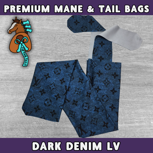 Dark Denim LV Equine Tail Bag