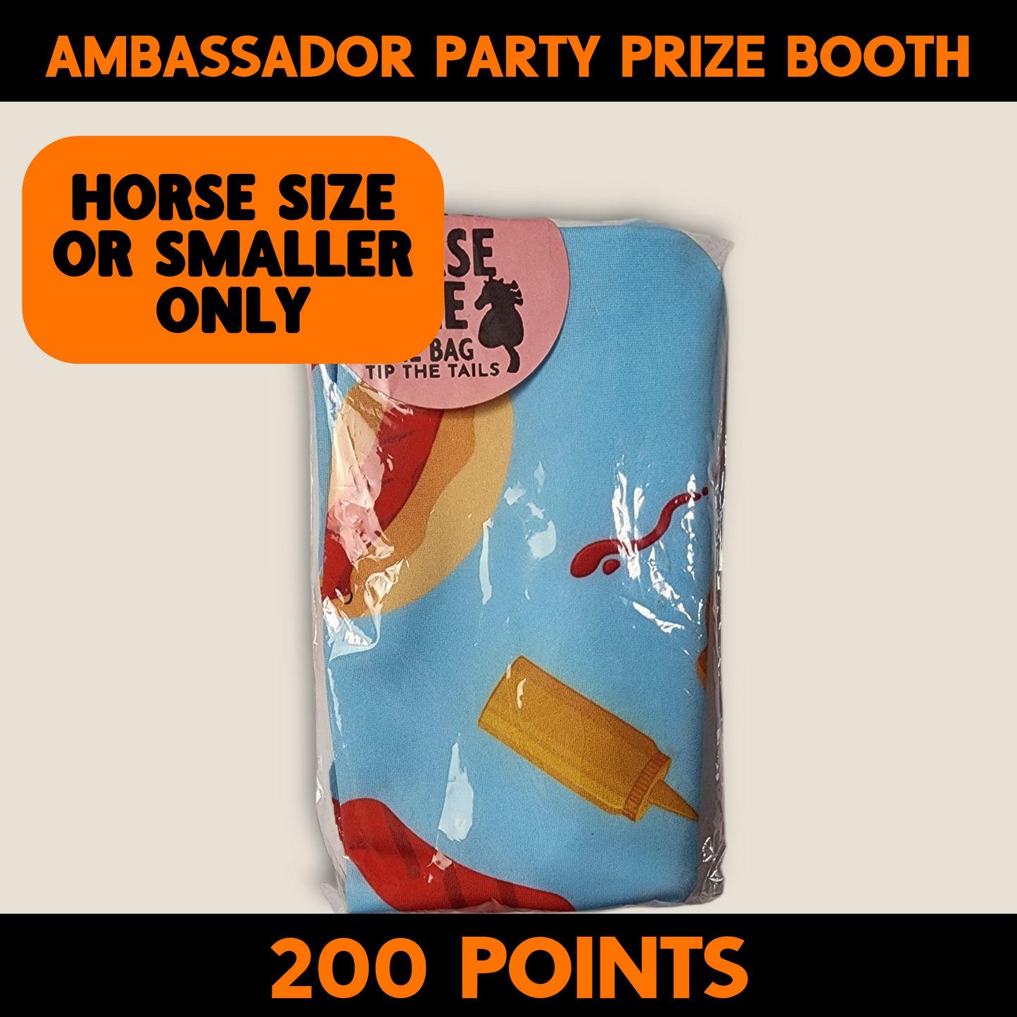 T075 - HORSE SIZE OR SMALLER - Hot Dog Tail Bag - 200 Points