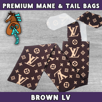 Brown LV Equine Tail Bag