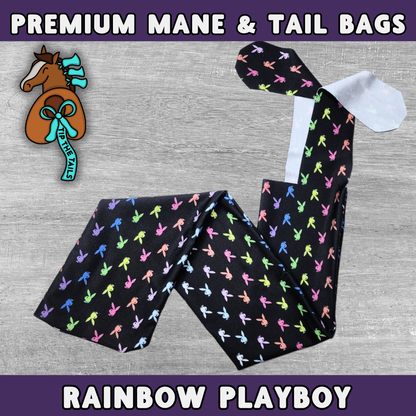 Rainbow Bunny Equine Tail Bag