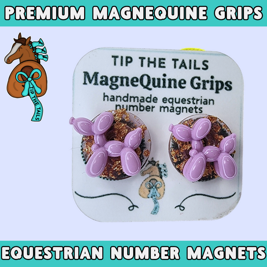 Purple Balloon Dog MagneQuine Grip Set