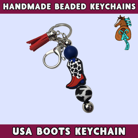 USA Boots Handmade Keychain-Tip The Tails