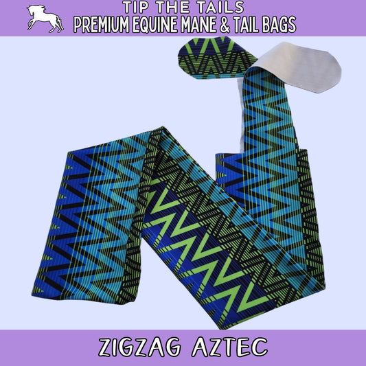 Zigzag Aztec Equine Tail Bag-Tip The Tails