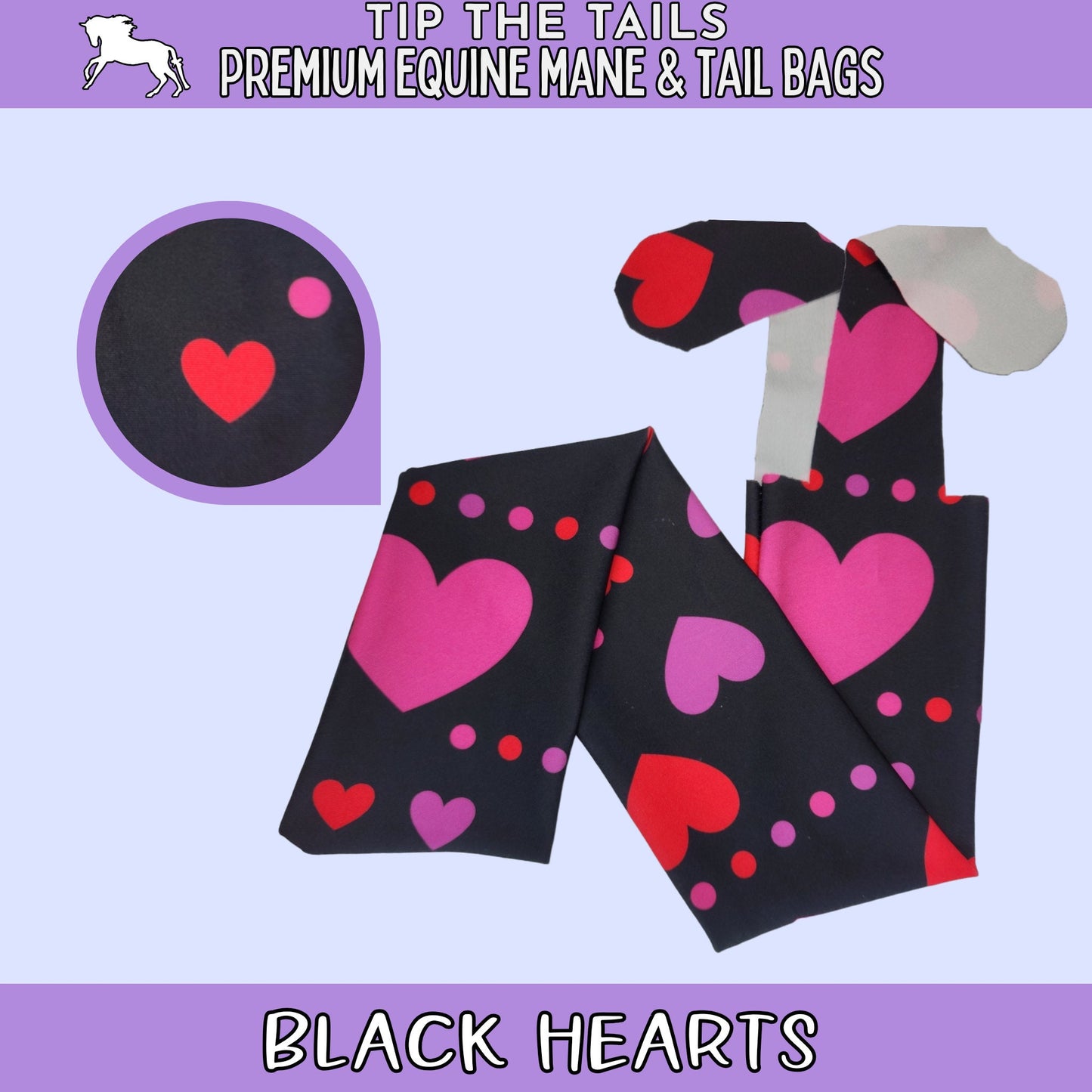 Black Hearts Tail Bag
