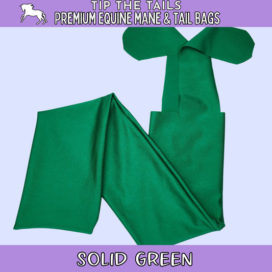 Solid Green Equine Tail Bag-Tip The Tails